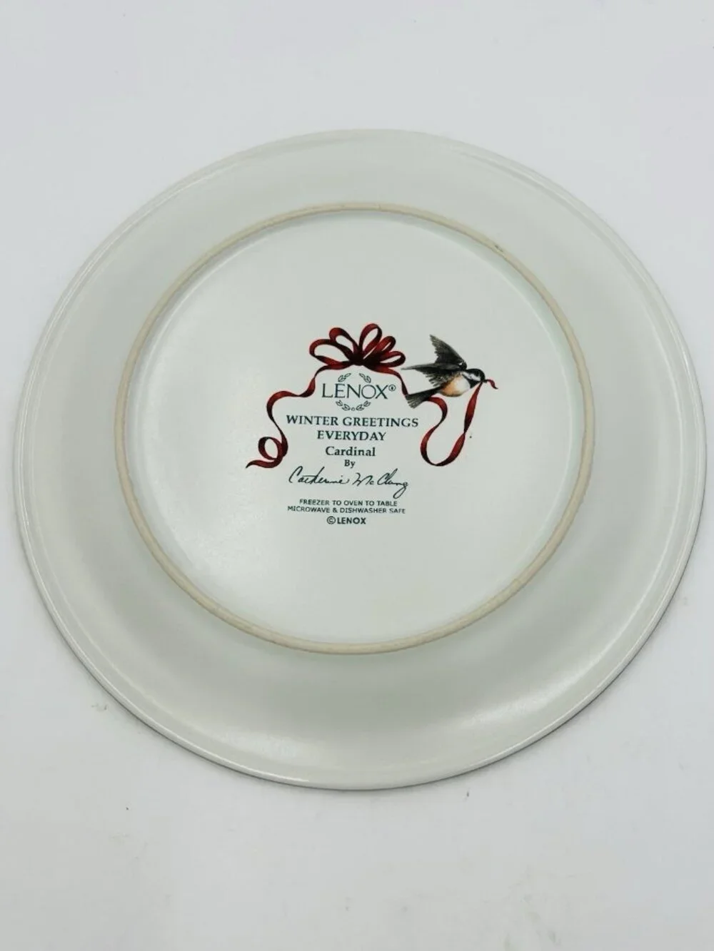 Lenox WINTER GREETINGS Everyday Red Bird Design 8.5